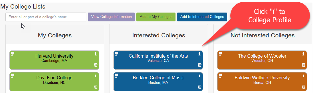 my-colleges-list-menu-shows-interested-colleges-not-interested-colleges